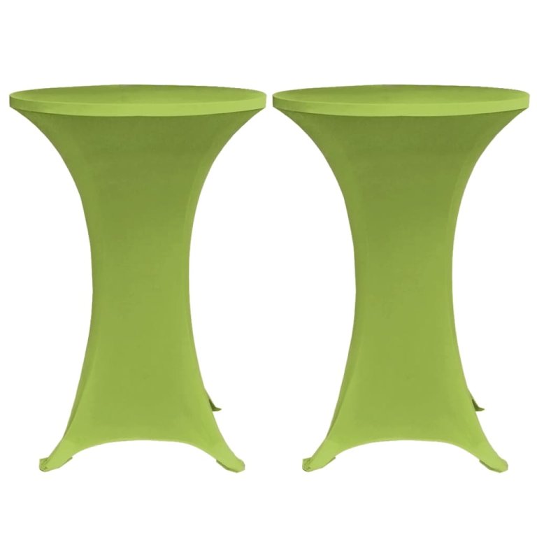 Husă elastică pentru masă, 2 buc., verde, 60 cm