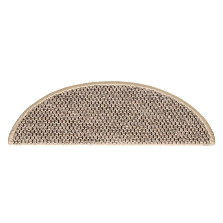 Covorașe scări autoadezive aspect sisal, 15 buc. bej 56x17x3cm