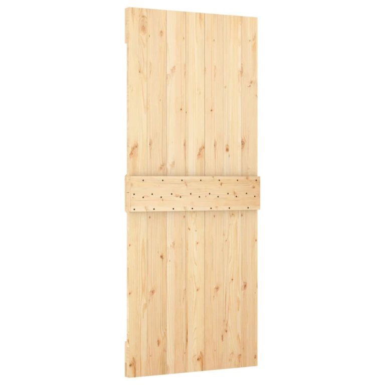 Ușă glisantă cu set de feronerie 85x210 cm, lemn masiv de pin