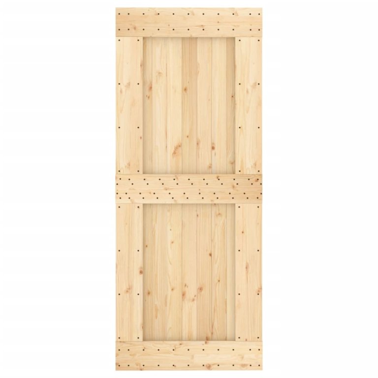 Ușă glisantă cu set de feronerie 85x210 cm, lemn masiv de pin