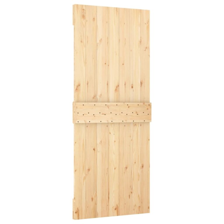 Ușă glisantă cu set de feronerie 80x210 cm, lemn masiv de pin