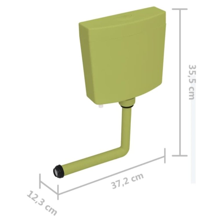 Rezervor de toaletă cu admisie de apă pe fund, 3/6 L, măsliniu