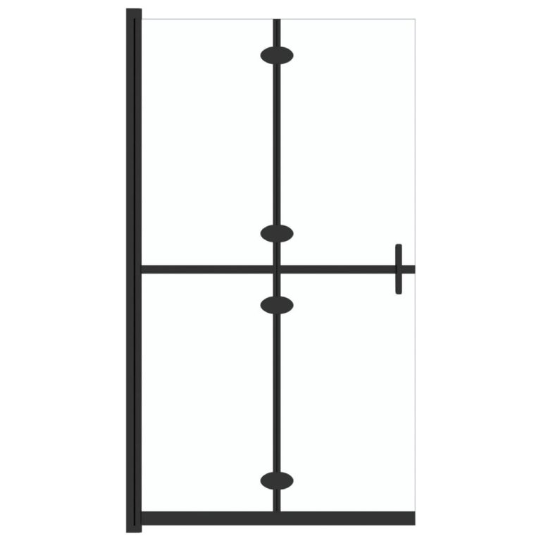 Perete de duș walk-in pliabil 100x190cm sticlă ESG transparentă