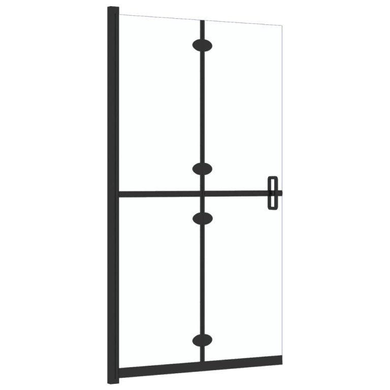 Perete de duș walk-in pliabil 100x190cm sticlă ESG transparentă