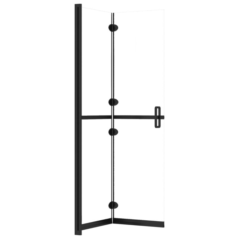 Perete de duș walk-in pliabil 100x190cm sticlă ESG transparentă