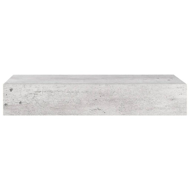 Dulap de perete cu sertar, gri beton, 60x23,5x10 cm, MDF