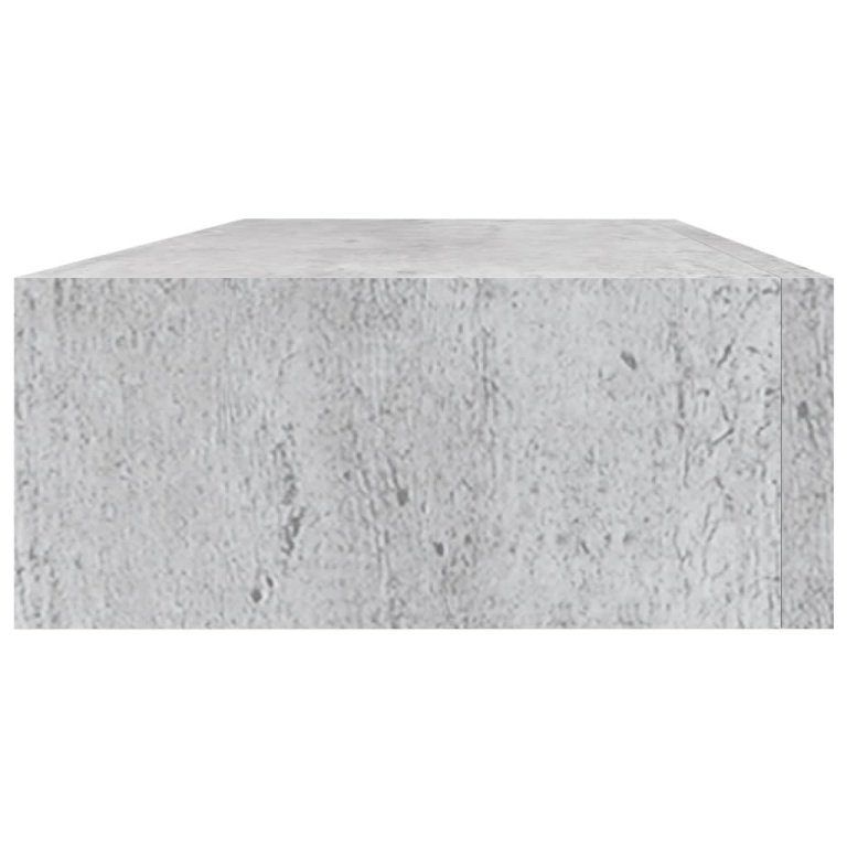 Dulap de perete cu sertar, gri beton, 60x23,5x10 cm, MDF