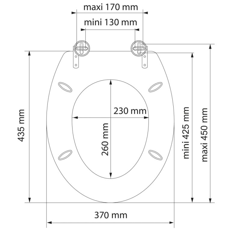 SCHÜTTE Scaun WC „BALANCE”, MDF