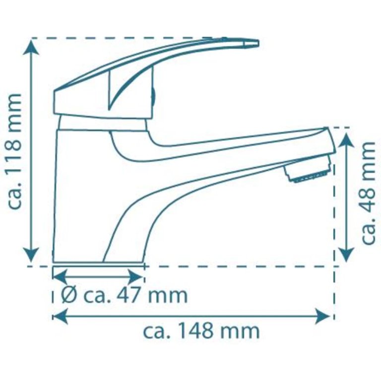 SCHÜTTE Baterie mixer chiuvetă „ORAZI”, crom, presiune joasă