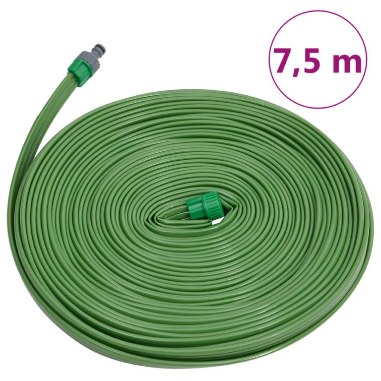 Furtun pentru stropit cu 3 tuburi, verde, 7,5 m, PVC