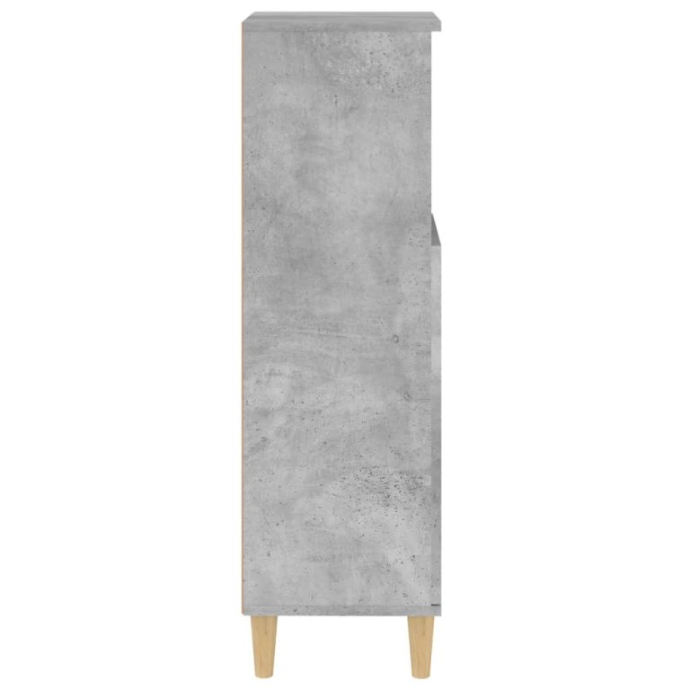 Dulap de baie, gri beton, 30x30x100 cm, lemn prelucrat