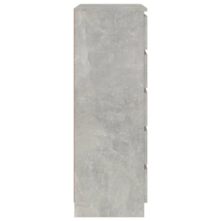 Dulap cu sertare, gri beton, 60x36x103 cm, lemn prelucrat