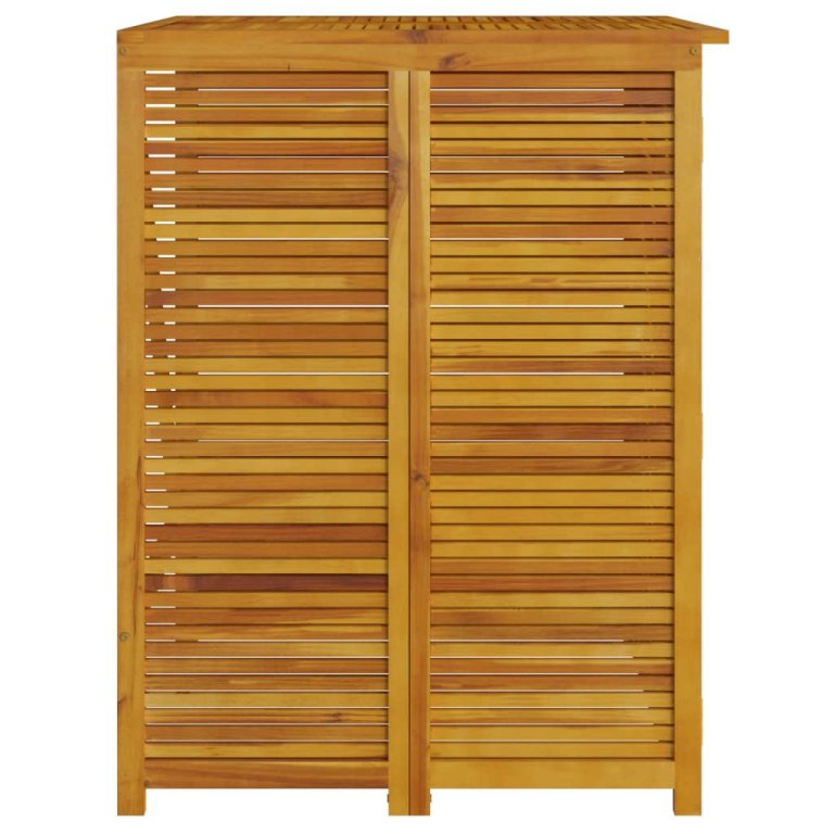 Magazie pubelă gunoi cvadruplă, 280x89x117 cm lemn masiv acacia