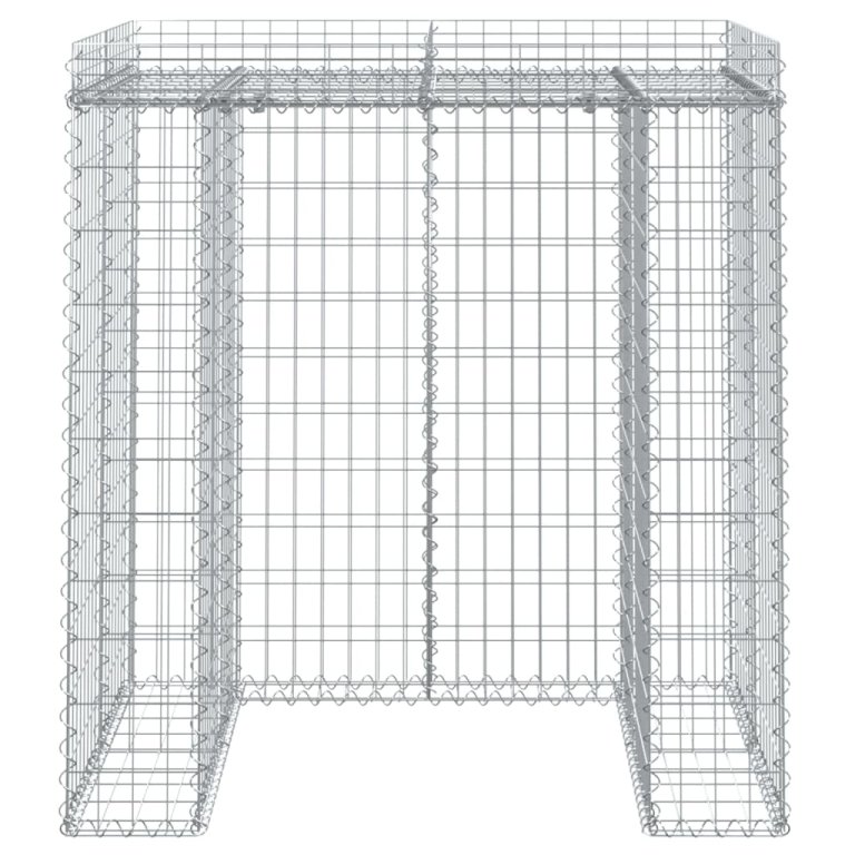 Perete gabion pentru pubela gunoi 110x91x120 cm fier galvanizat