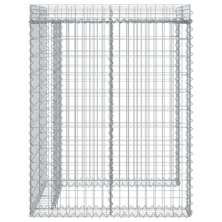 Perete gabion pentru pubela gunoi 110x91x120 cm fier galvanizat