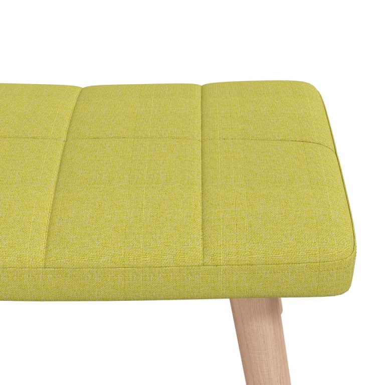 Scaun balansoar cu taburet, verde, textil