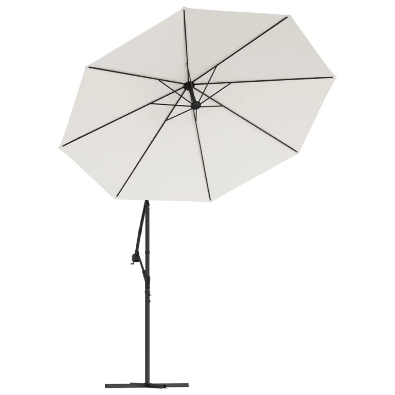 Pânză de schimb umbrelă de soare, alb nisipiu, 300 cm