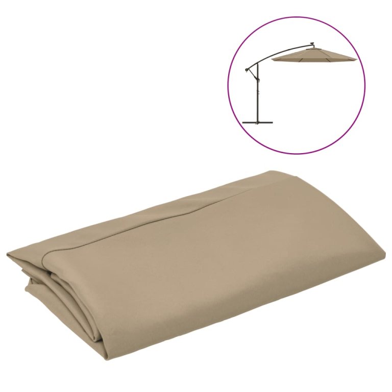 Pânză de schimb umbrelă de soare, gri taupe, 300 cm