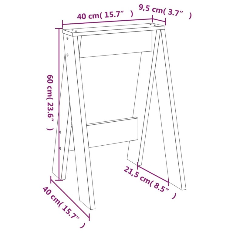 Scaune, 2 buc., negru, 40x40x60 cm, lemn masiv de pin