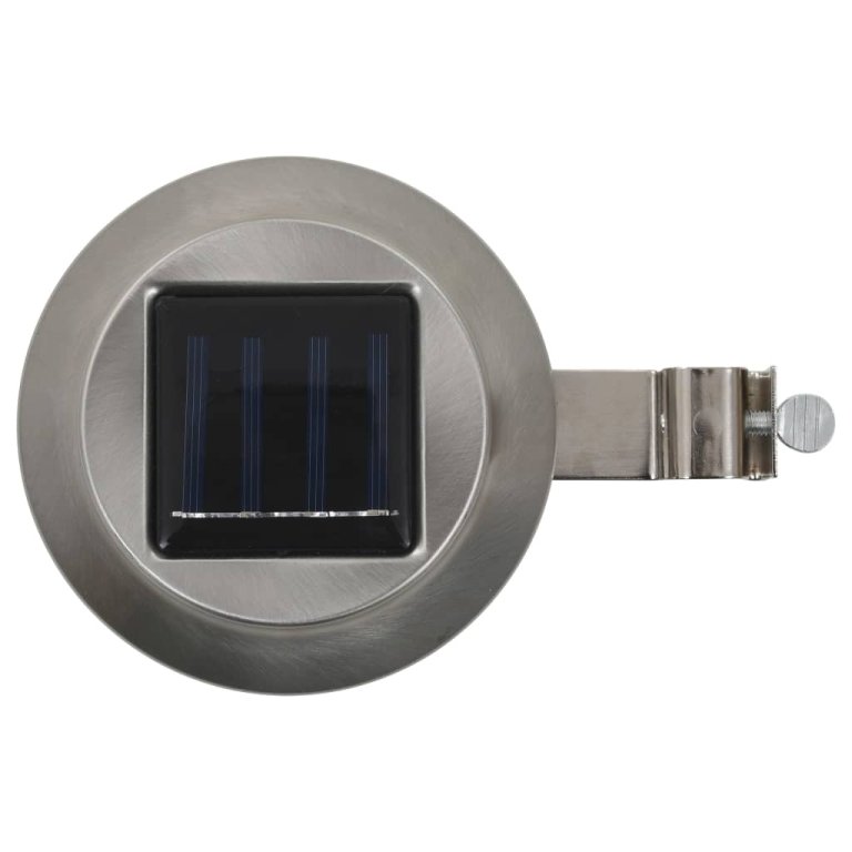 Lămpi solare de exterior LED, 12 buc., alb, 12 cm, rotund