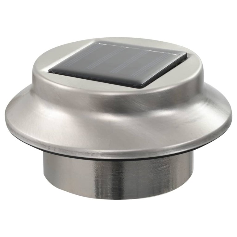 Lămpi solare de exterior LED, 12 buc., alb, 12 cm, rotund