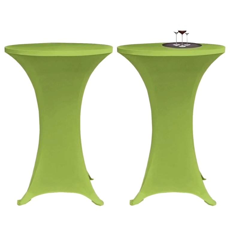 Husă elastică pentru masă, 4 buc., verde, 80 cm