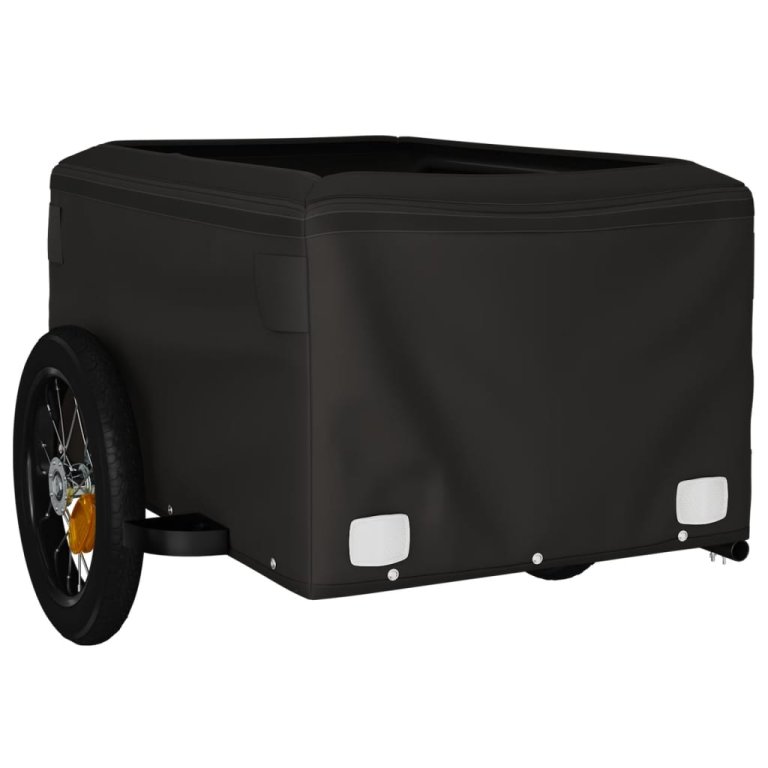 Remorcă pentru biciclete negru/portocaliu, 30 kg, fier