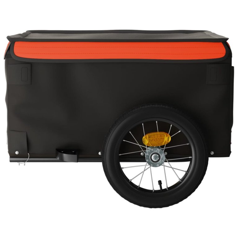 Remorcă pentru biciclete negru/portocaliu, 30 kg, fier