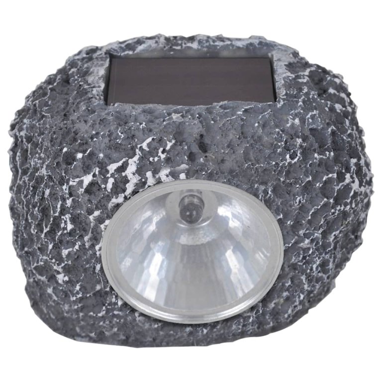 Outdoor Reflector LED cu energie solară, formă de piatră, 12 buc.