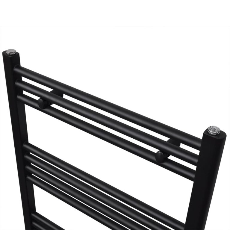 Radiator port-prosop încălzire centrală baie drept, negru, 600x1160 mm