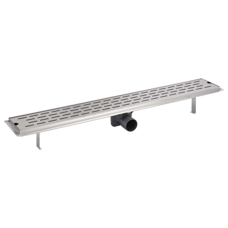 Rigolă duș liniară din oțel inoxidabil, model linie, 830x140 mm