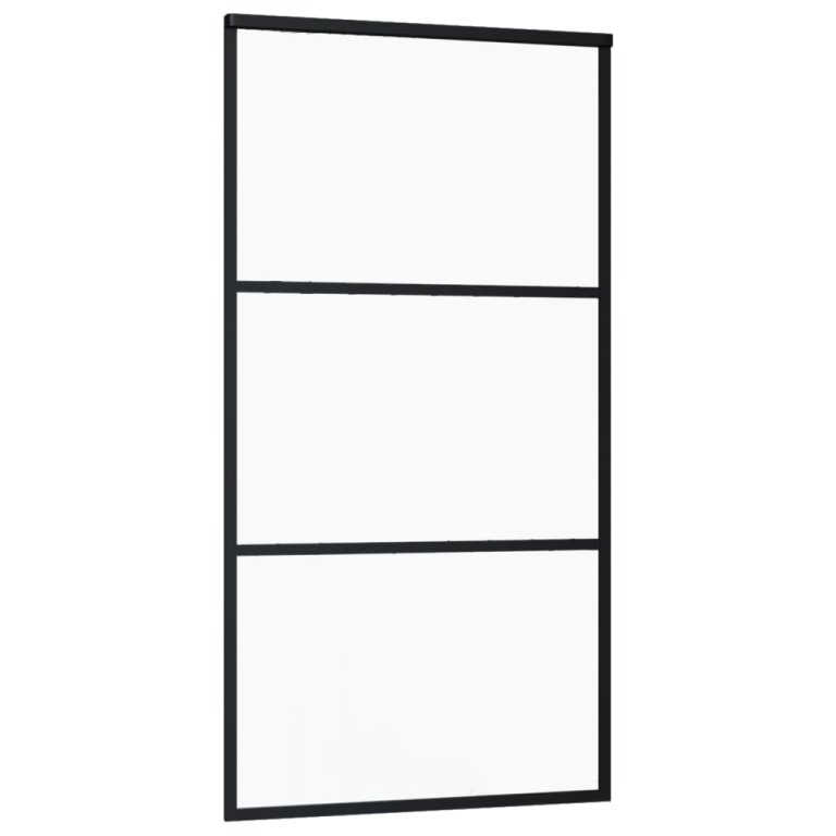 Ușă glisantă cu set feronerie, 102x205 cm, sticlă ESG/aluminiu