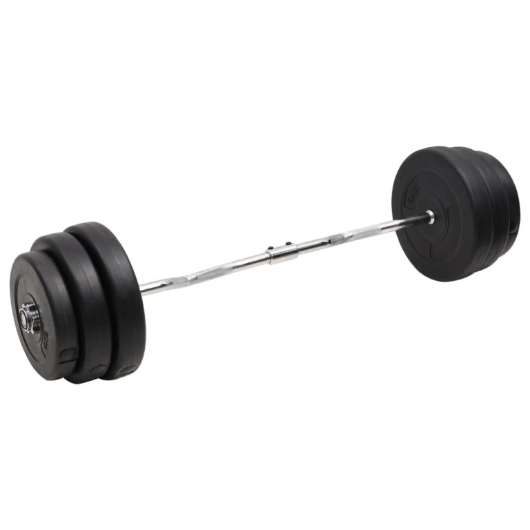 Set halteră ondulată cu greutăți, 90 kg