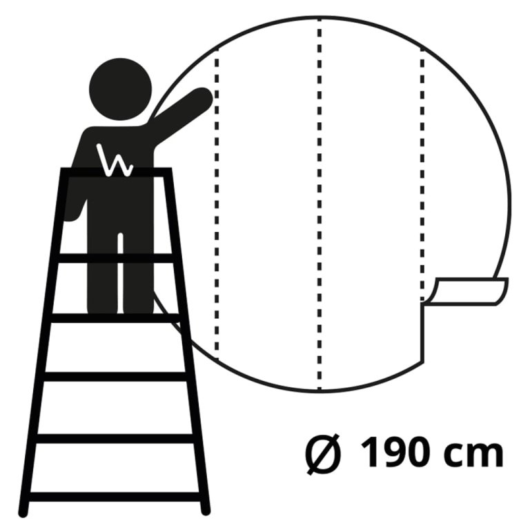 WallArt Tapet în formă de cerc „Landscape of Guadeloupe”, 190 cm