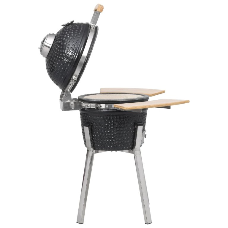 Grătar Kamado cu afumătoare din ceramică 81 cm