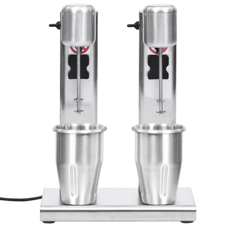 Mixer de milkshake cu 2 vase, oțel inoxidabil, 2 L