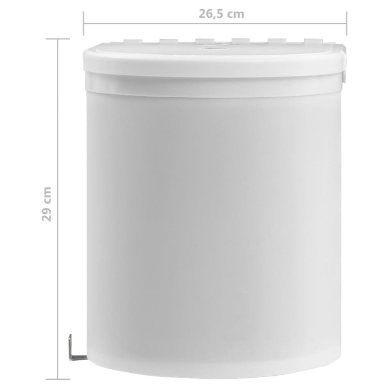 Coș de gunoi încorporat de bucătărie, 12 L, plastic