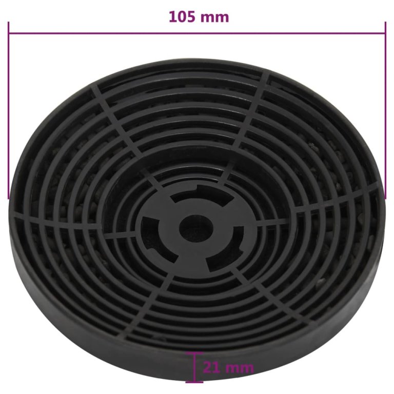 Filtre cu cărbune pentru hotă de bucătărie, 2 buc., 105x21 mm