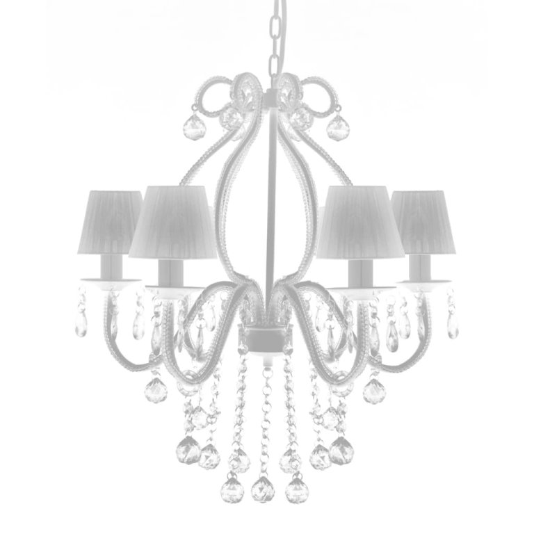 Candelabru cu 2300 de cristale, alb