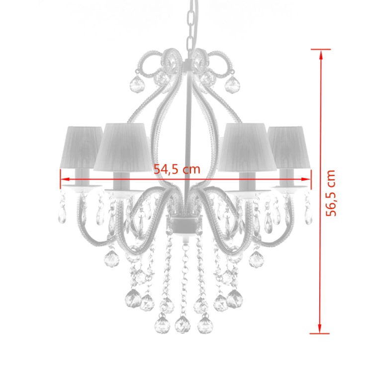 Candelabru cu 2300 de cristale, alb