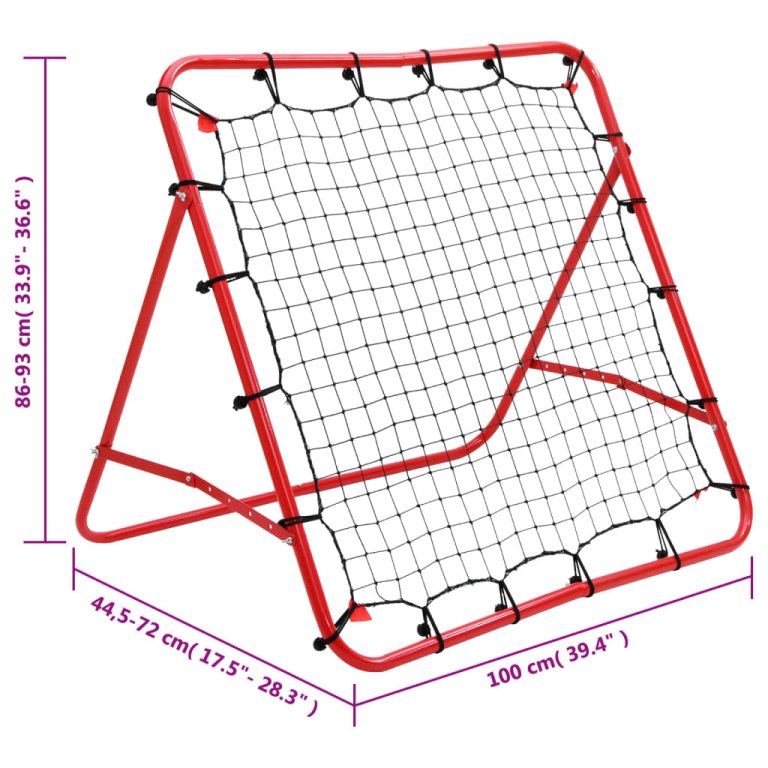 Rebounder ajustabil pentru antrenament de fotbal, 100x100 cm