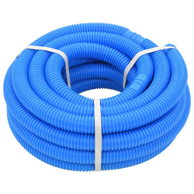 Furtun de piscină cu cleme, albastru, 38 mm, 12 m