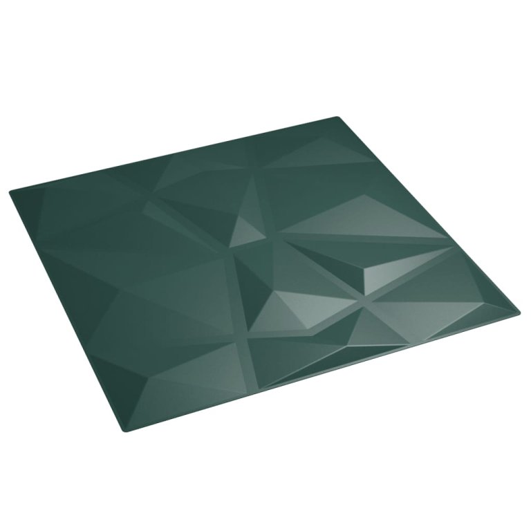 Panouri de perete 24 buc. verde 50x50 cm XPS 6 m² diamant