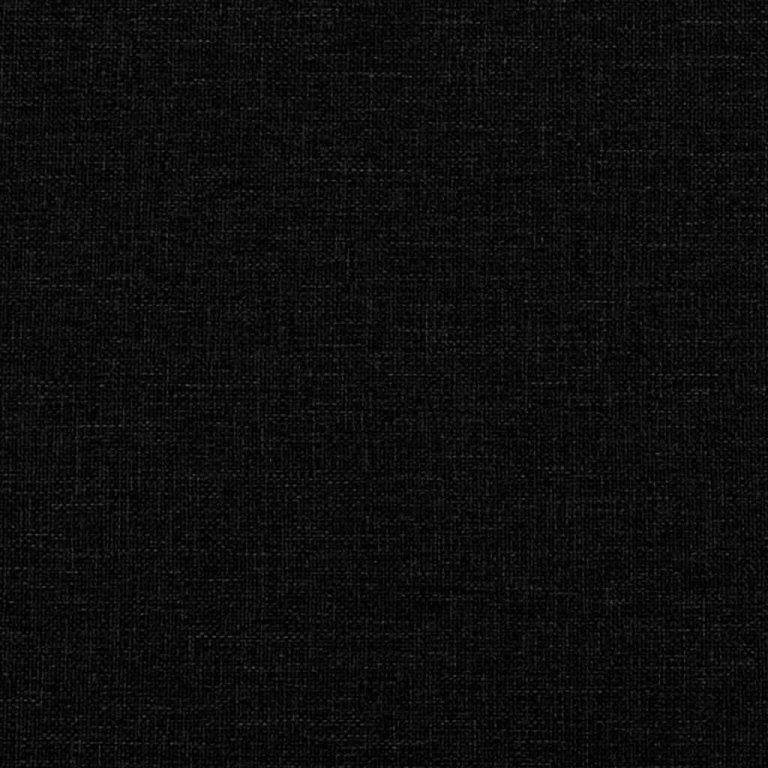 Canapea cu 3 locuri cu taburet, negru, 180 cm, material textil