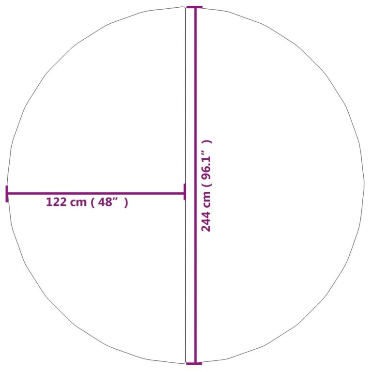 Acoperire geotextil piscină, gri deschis, Ø244 cm, poliester