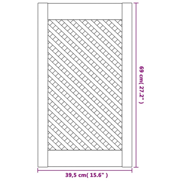 Uși de dulap cu zăbrele 2 buc. 39,5x69 cm, lemn masiv de pin