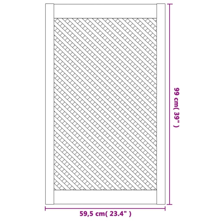 Uși dulap design zăbrele 2 buc. 59,5x99 cm, lemn masiv de pin