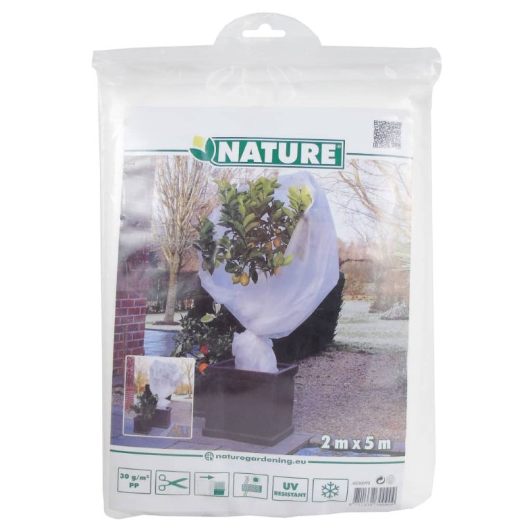 Nature Husă anti-îngheț din fleece, alb, 2x5 m, 30 g/m²