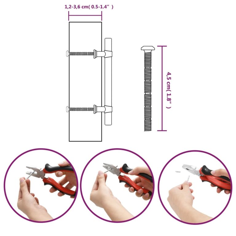 Mânere de dulap, 10 buc., negru, 96 mm, oțel inoxidabil