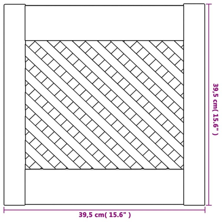 Uși de dulap cu zăbrele 2 buc. 39,5x39,5 cm lemn masiv de pin